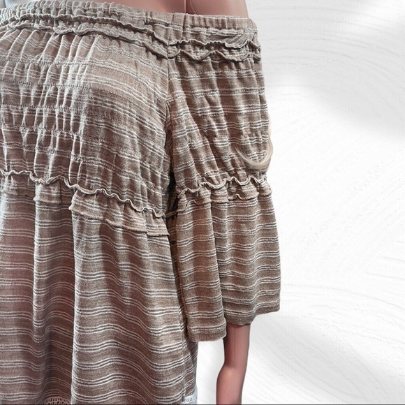 MAURICES stripe smocked off the shoulder top - Picture 3 of 9